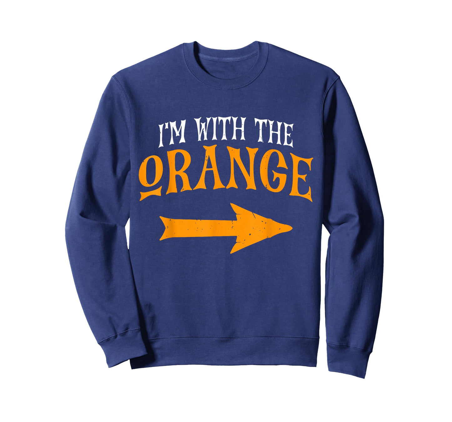 I'm With Orange Halloween Costume Funny Couples Orange T-Shirt