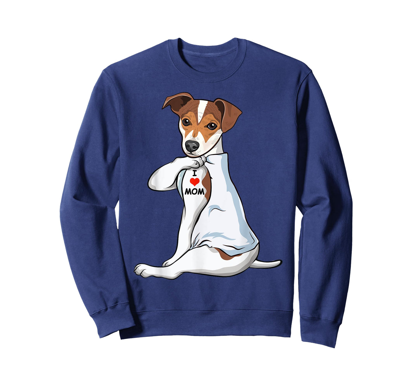I Love Mom Tattoo Jack Russell Terrier Mom Dog Lover Women T-Shirt