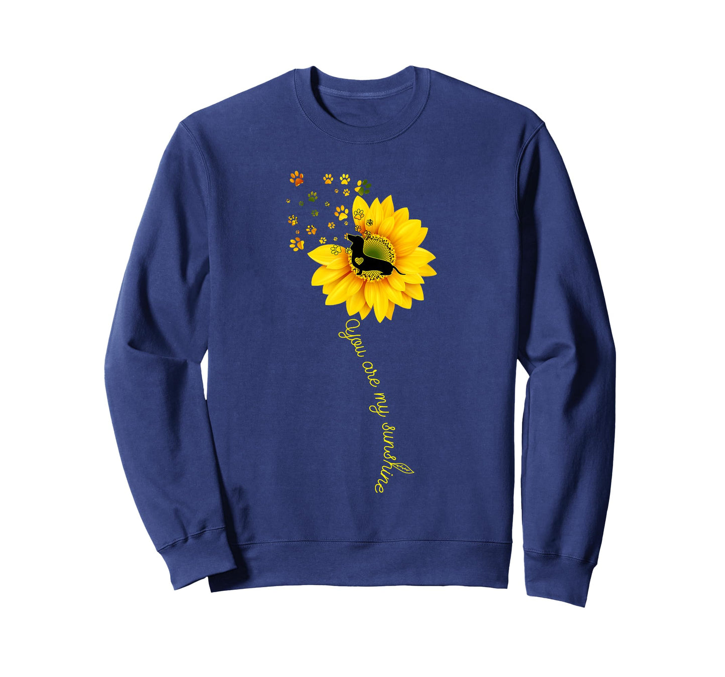 You are My Sunshine Half Sunflower Dachshund Dog Funny T-Shirt
