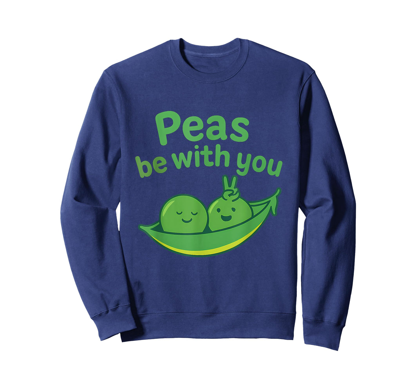 Peas Be With You Pea Pod Pun Graphic T-Shirt