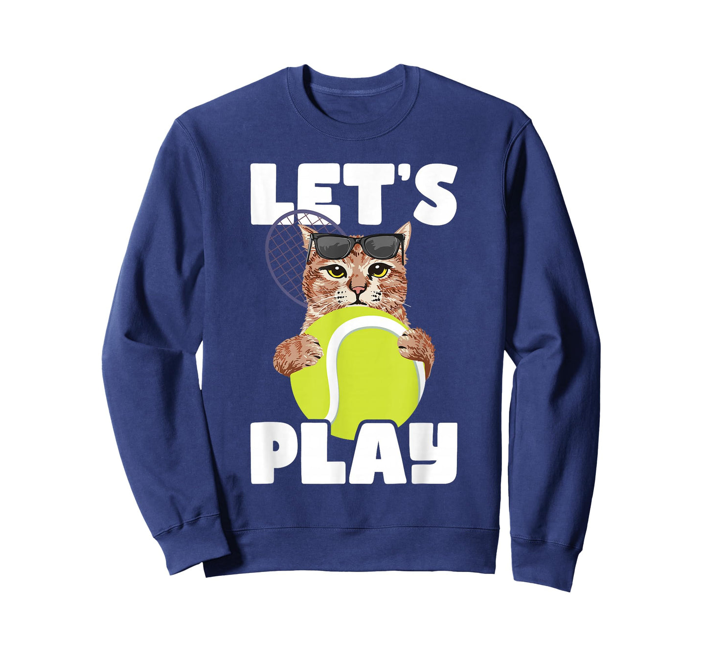 Let's Play - Cat Sunglasses Tennis Player Sports Tournament T-Shirt