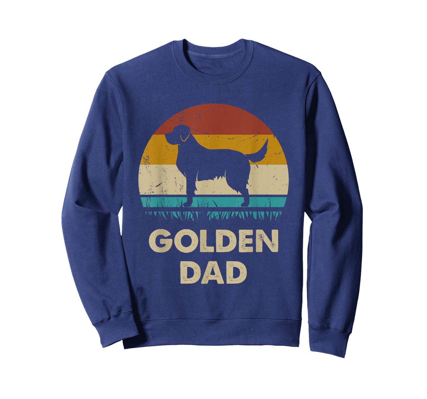 Golden Retriever Dad Gift For Men Golden Dog Vintage T-Shirt