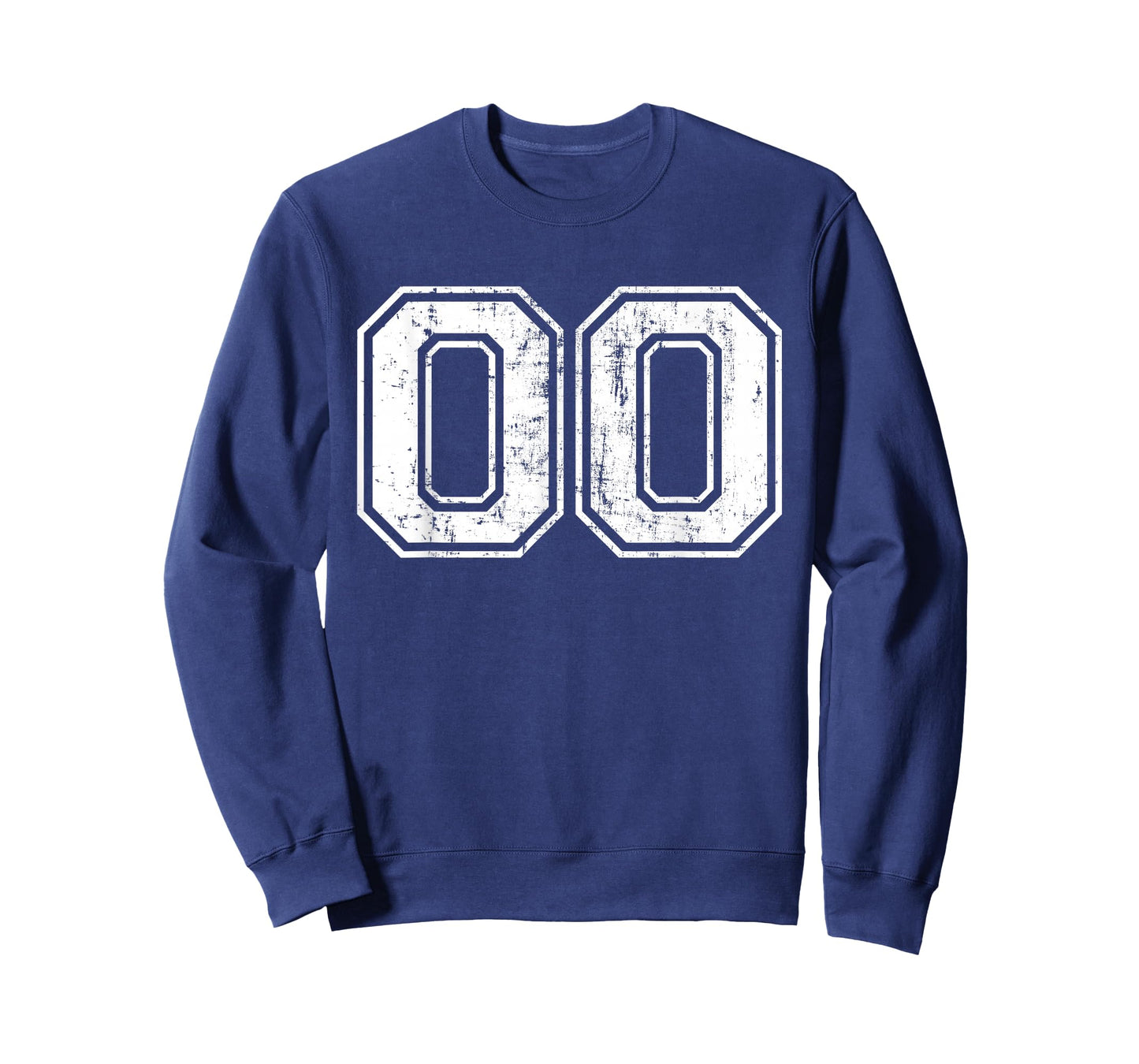 Number 00 Varsity Distressed Vintage Sports Team Practice T-Shirt