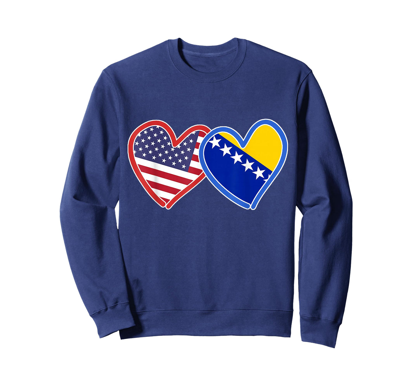 Bosnian American Bosnia & America Flag T-Shirt T-Shirt