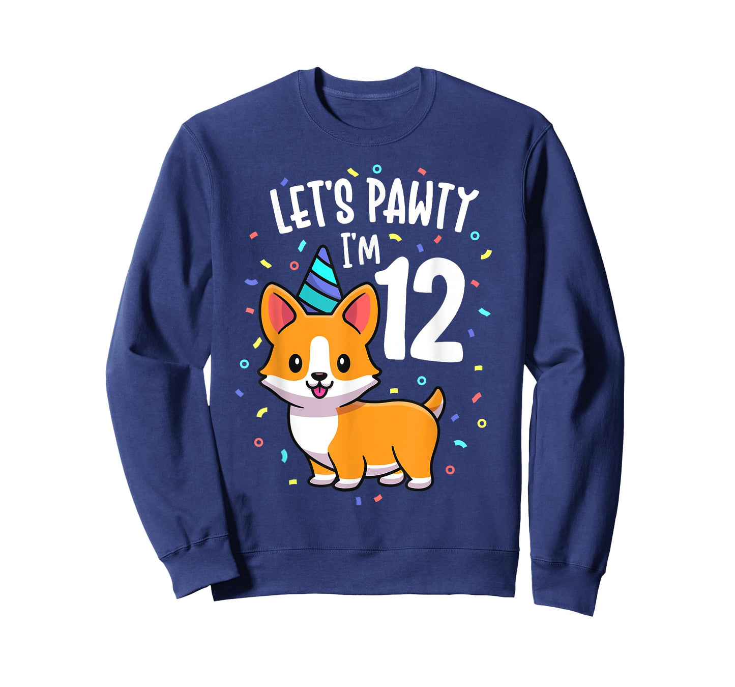 12 Years Old Corgi Dog Lover 12th Birthday Party Outfit Kid T-Shirt
