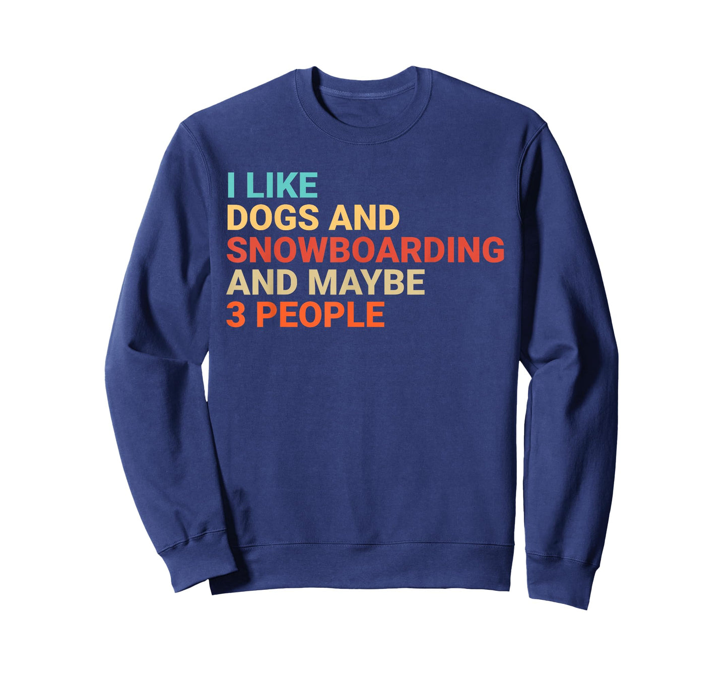 Retro I Like Dogs and Snowboarding Lover Funny Snowboarder T-Shirt