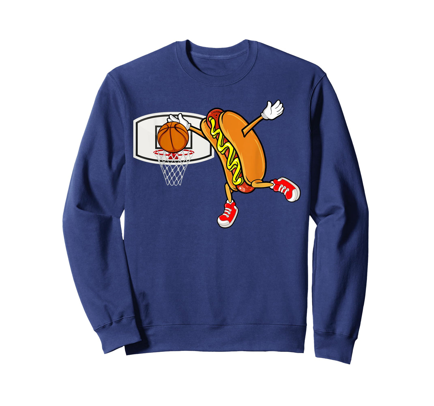 Funny Hot Dog Slam Dunk Basketball Men Women Kids T-Shirt