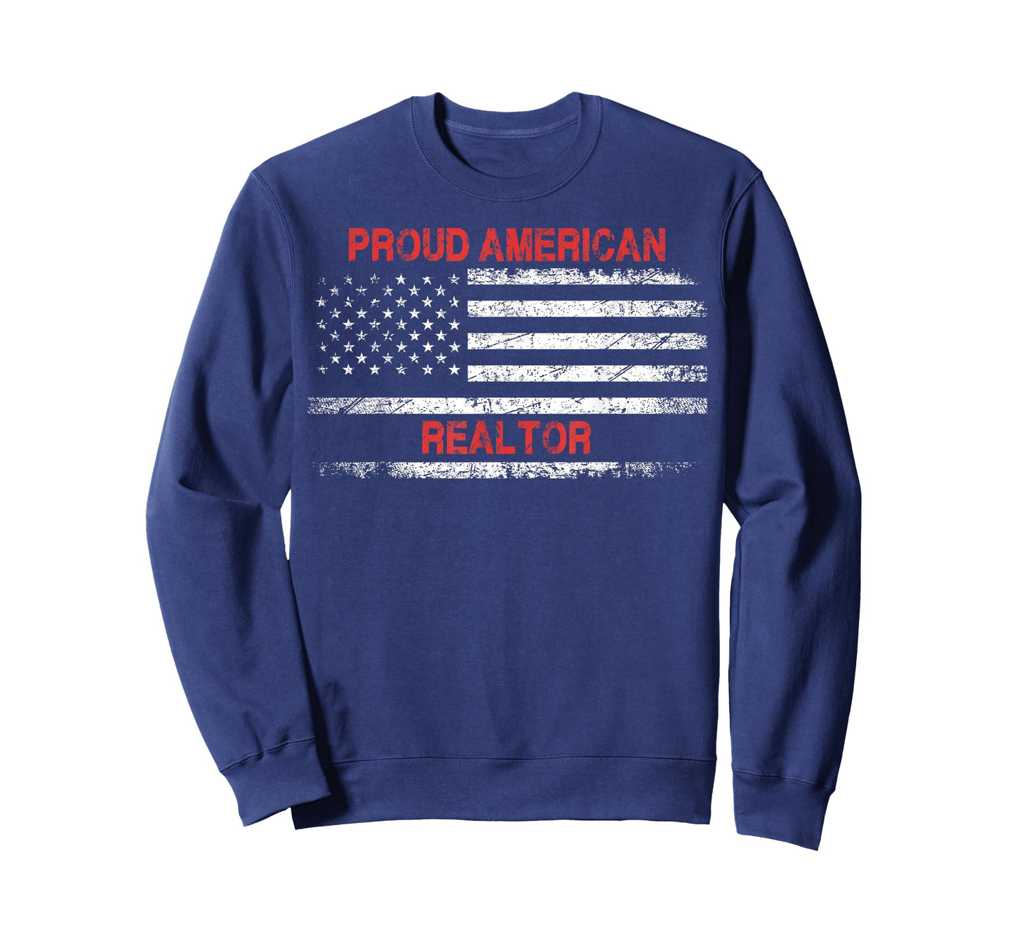 Proud American Patriotic USA Flag Gift Realtor T-Shirt for Women Men