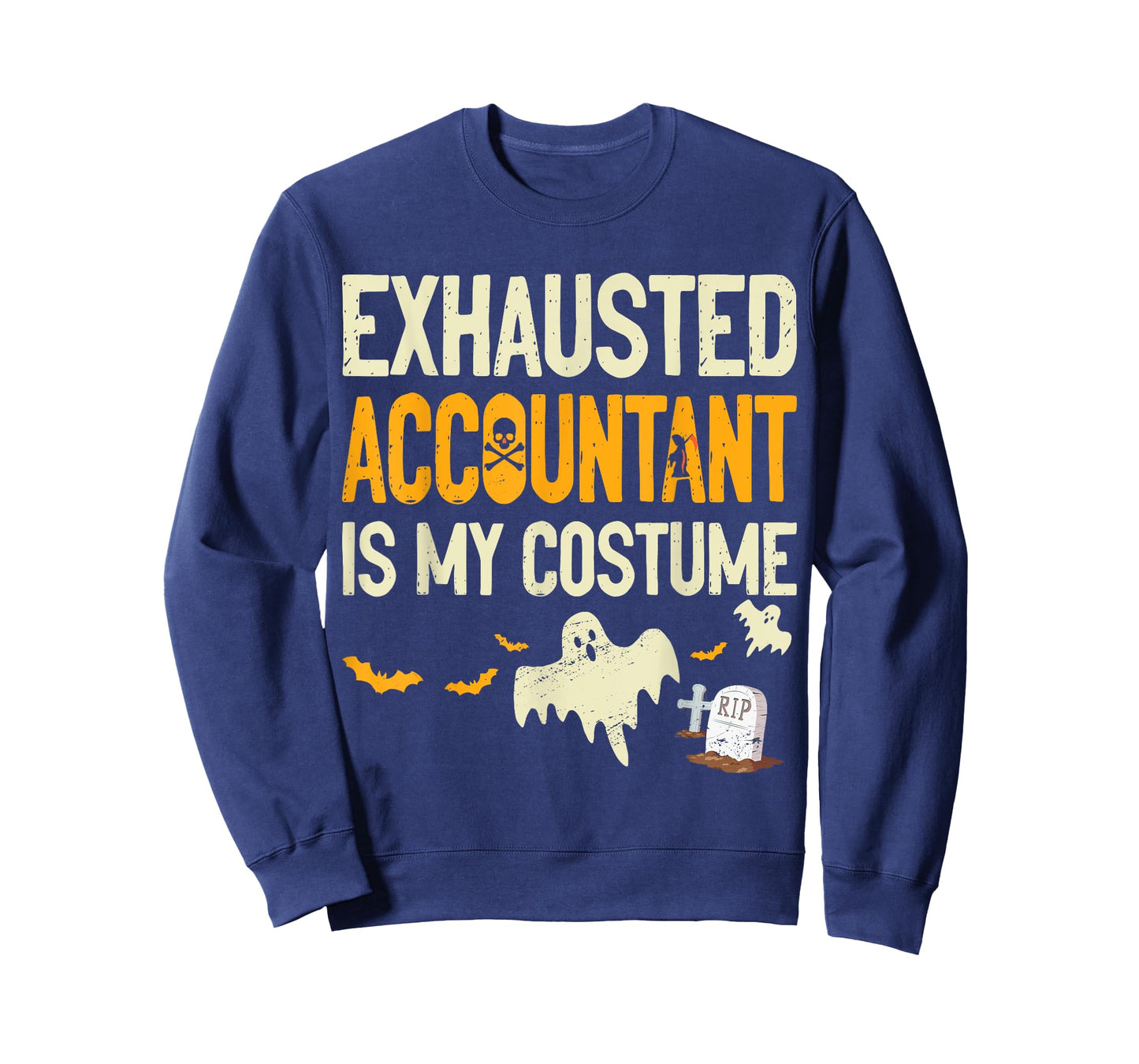 Exhausted Accountant CPA Halloween Funny Accountant T-Shirt