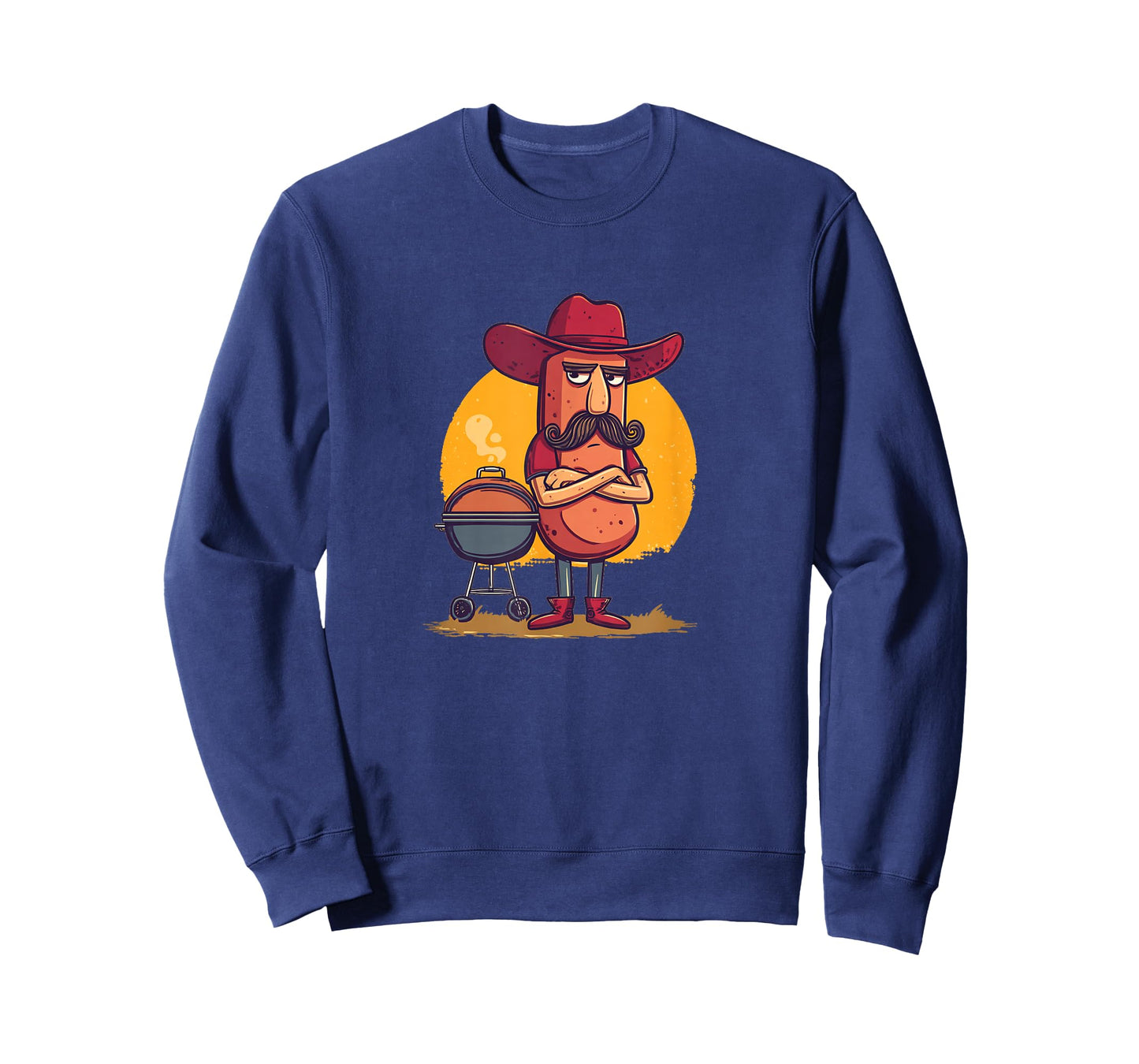 Grumpy Hotdog Weenie Look for BBQ and Beard Lovers T-Shirt