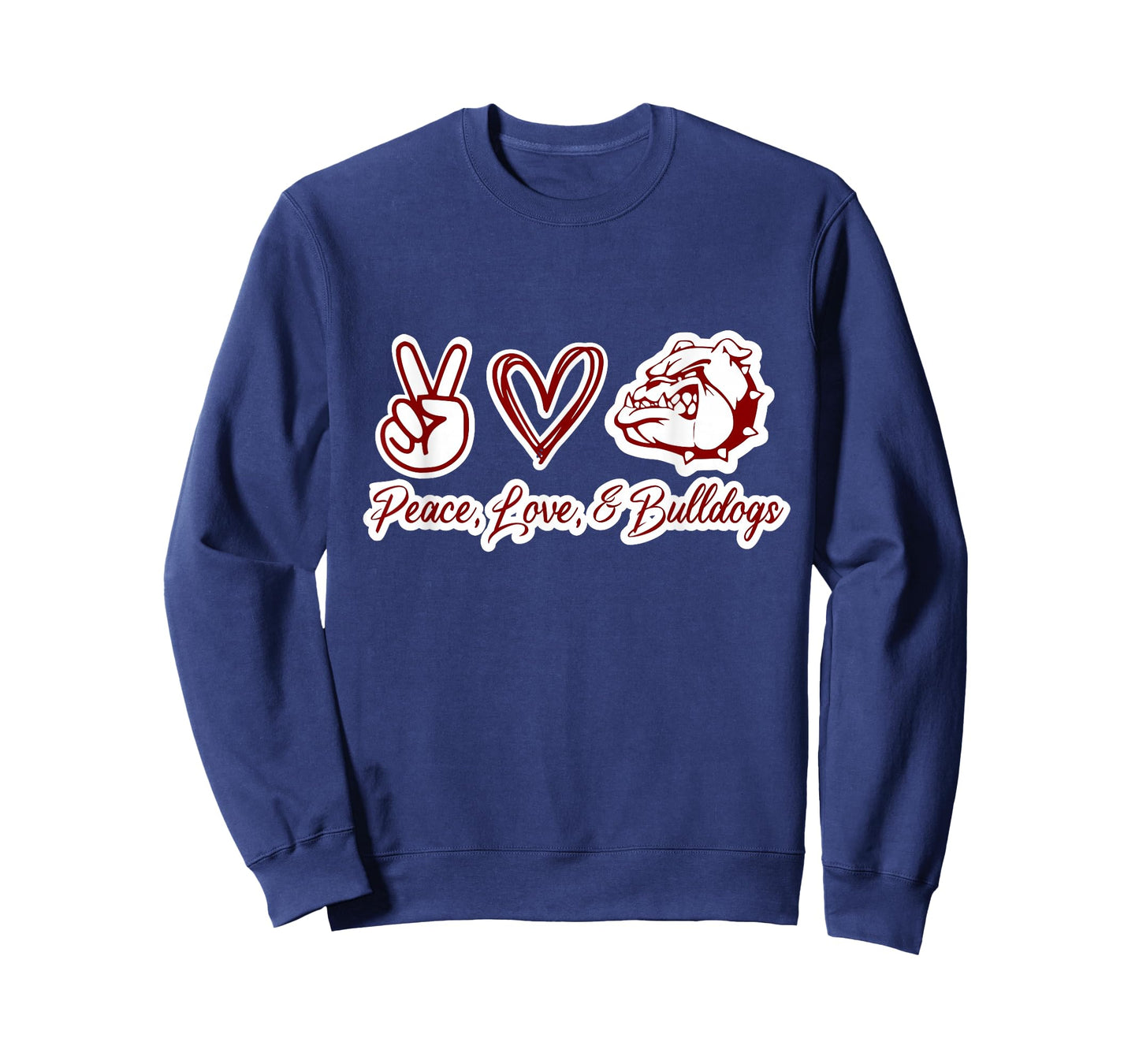 Peace Love and Bulldogs T-Shirt
