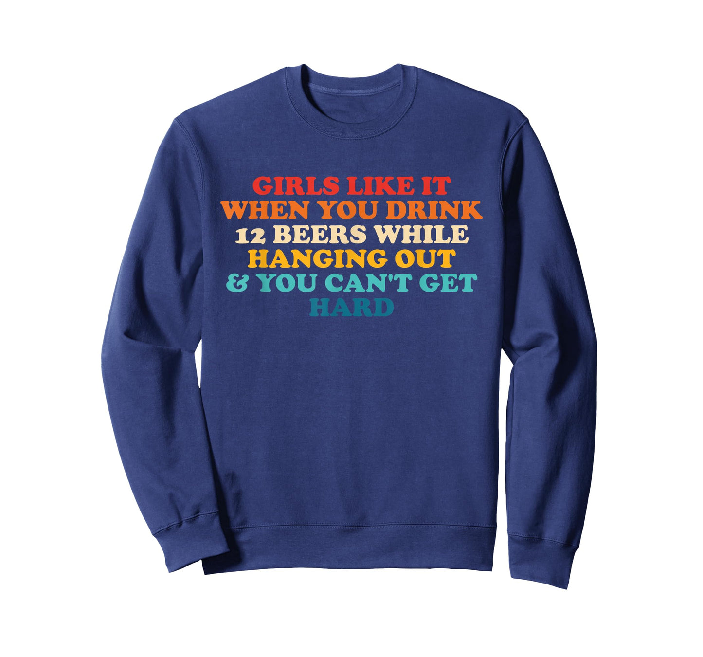 Girls Like It When You Drink Twelve Beers Retro Vintage T-Shirt