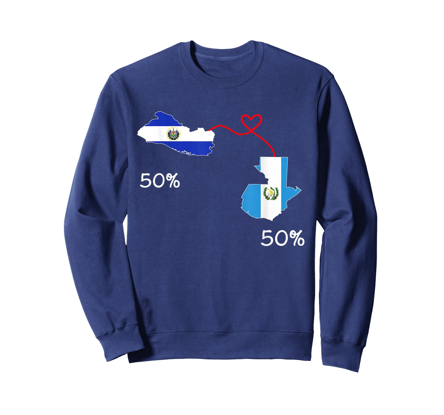Half salvadorian Half Guatemalan Flag Map Guatemala T-Shirt