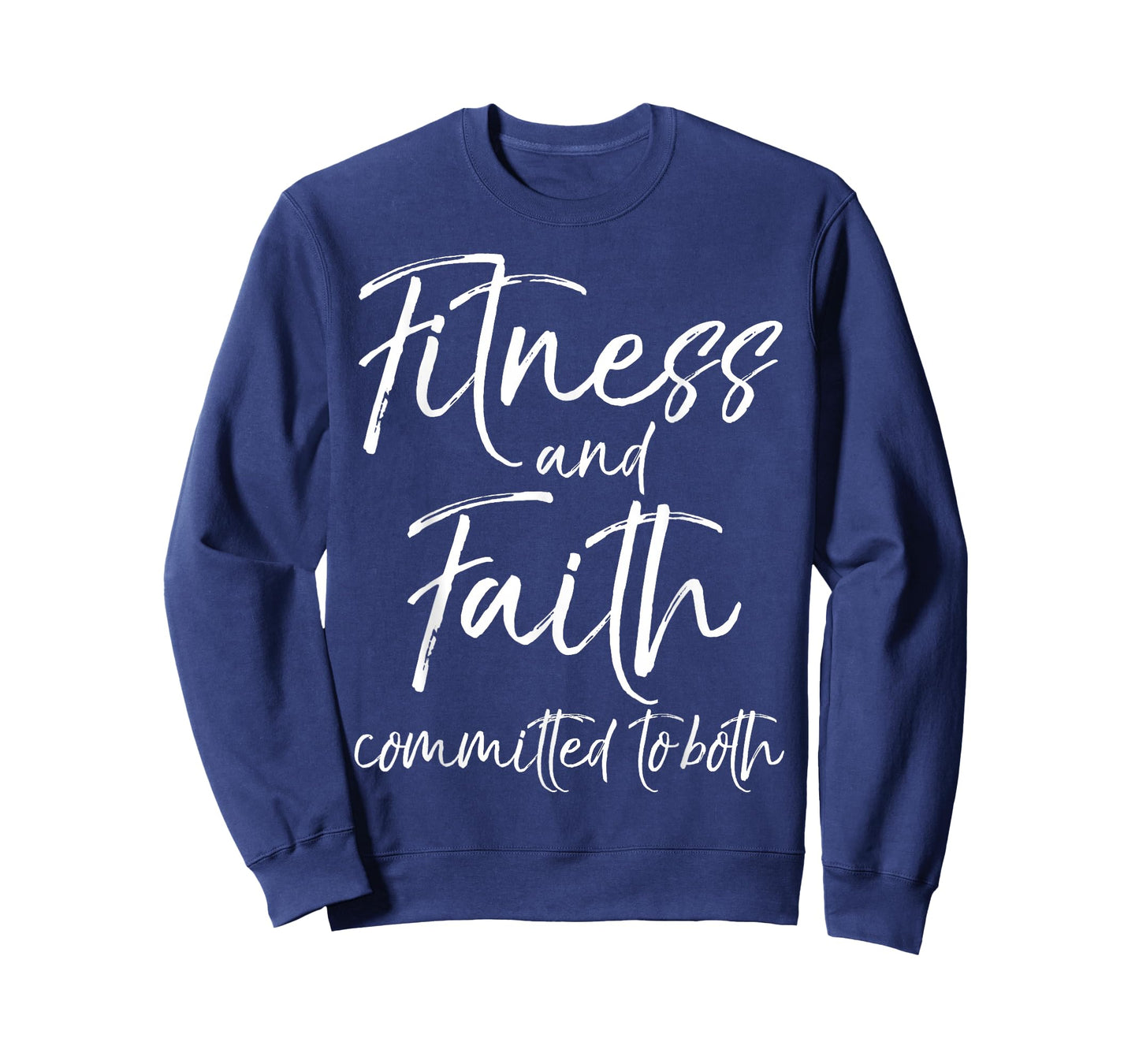 Cute Fitness Workout Design Studio Christian Workout Faith and Fitness Committed to Both T-Shirt