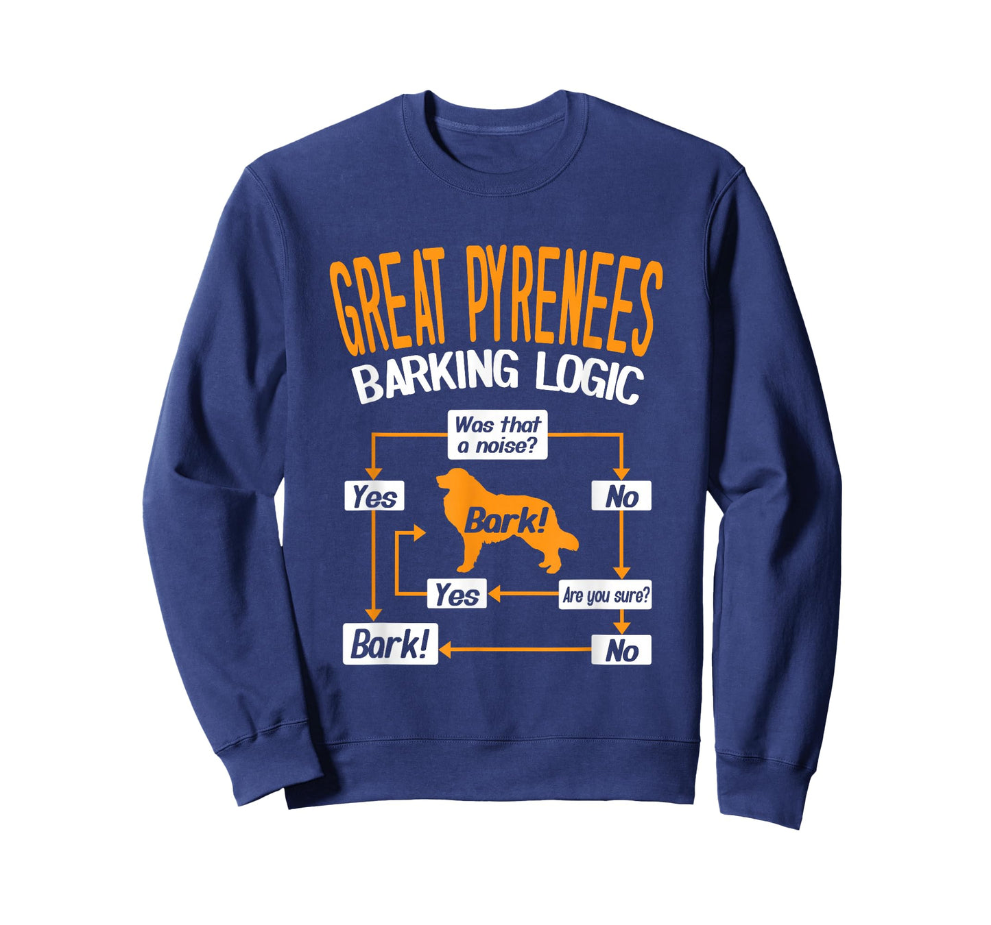 Great Pyrenees Barking Logic Funny Dog Lover T-Shirt