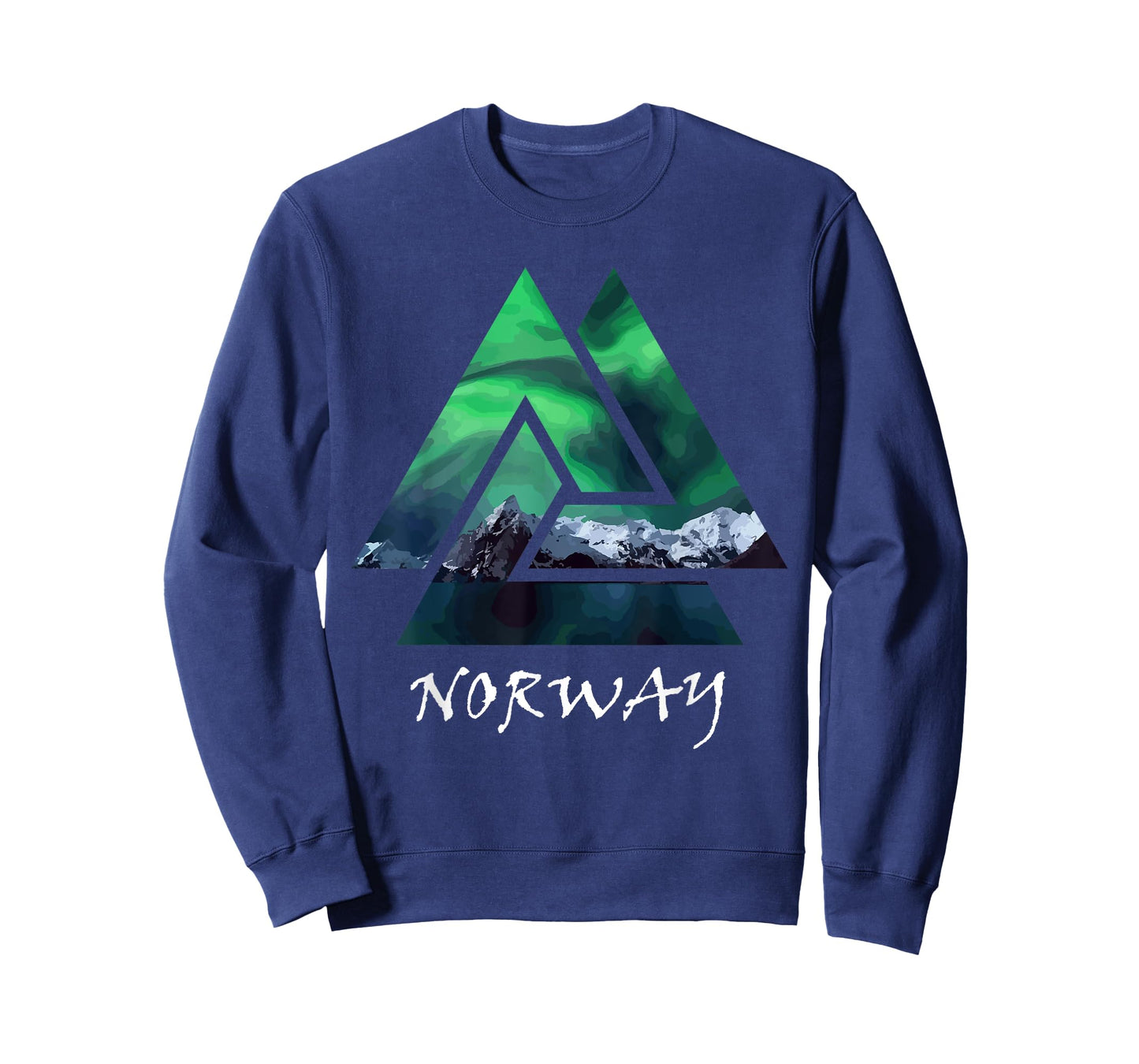 Norway Northern Lights Geometric T-Shirt