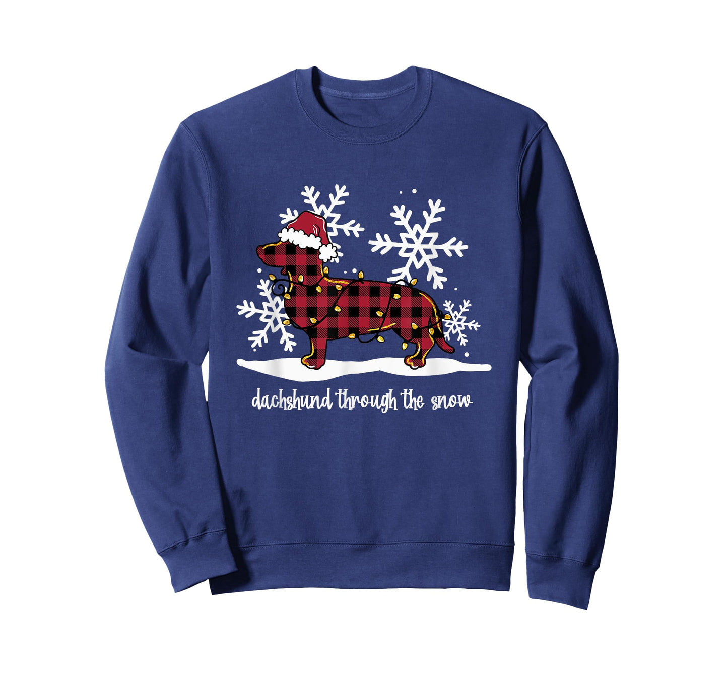 Dachshund Through The White Snow Retro Dachshund Lover Owner T-Shirt