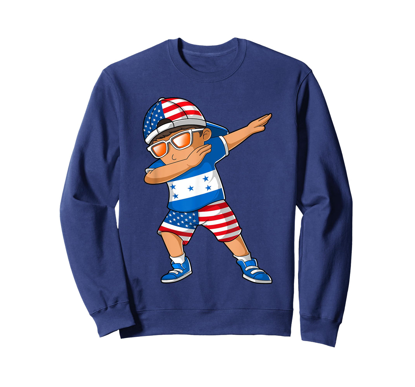 Half American Half Honduran Boy Kid Honduras Flag Patriotic T-Shirt