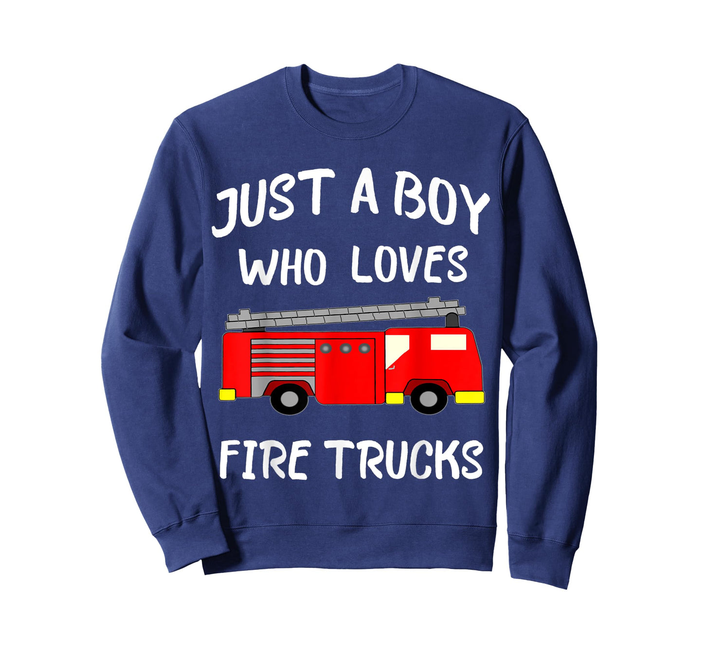 Just A Boy Who Loves Firetrucks Fire Fighter Truck T-Shirt