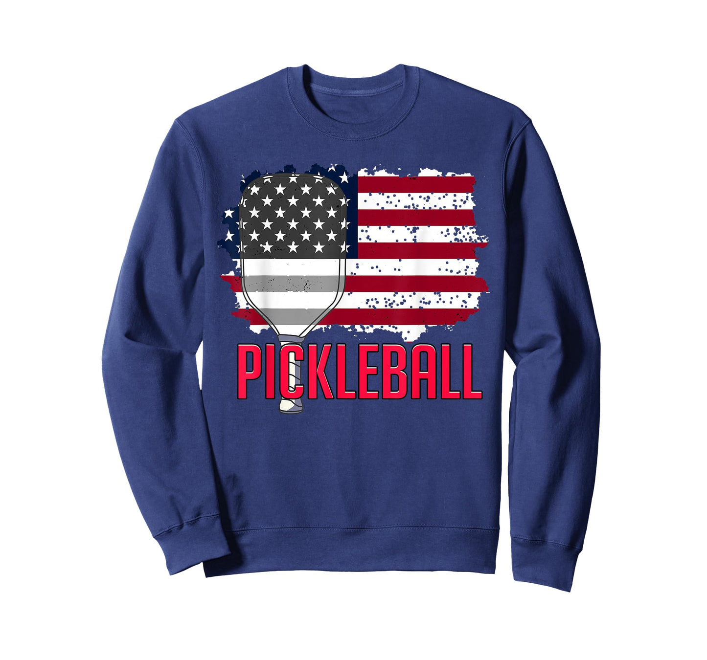 US American Flag Pickleball Lover Player Paddle Men Women T-Shirt