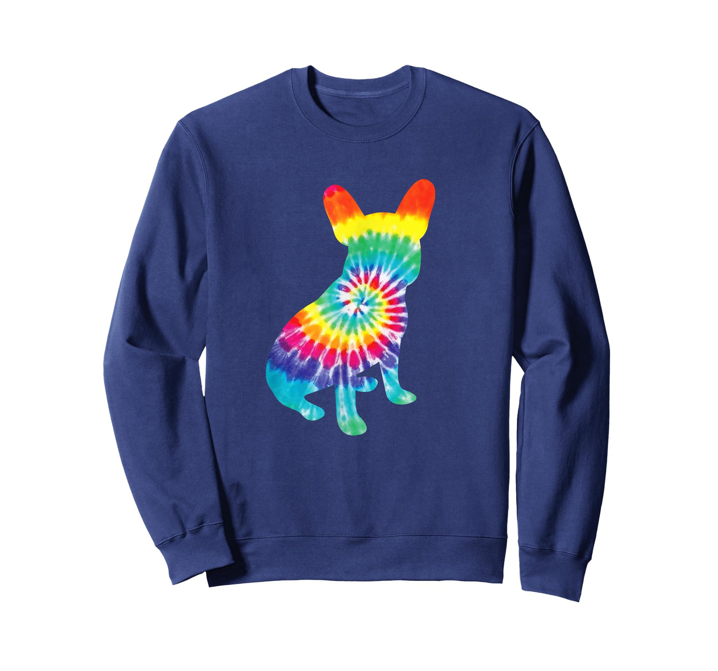 Tie Dye Dog Shirt Hippie French Bulldog Retro Puppy Gift T-Shirt for Men Women Girls Kids