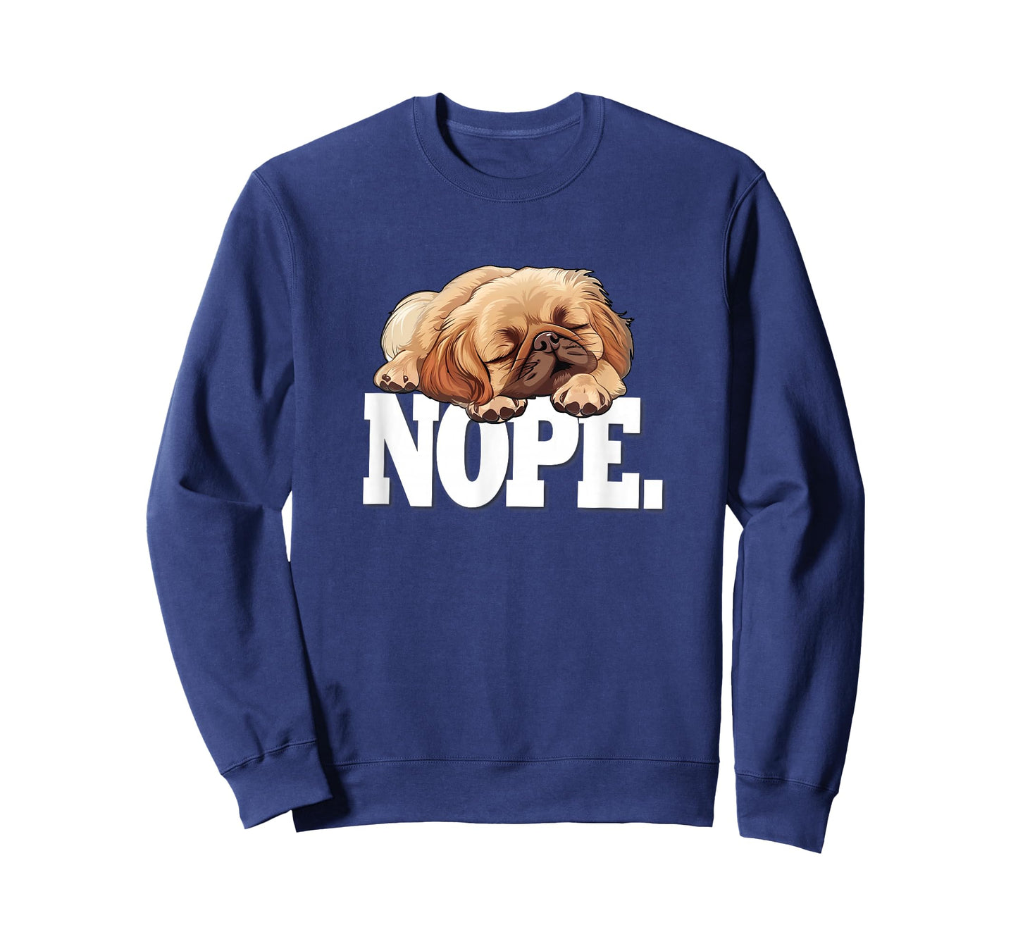 Mens Womens Kids Cute Cartoon Napping NOPE Pekingese Lover T-Shirt