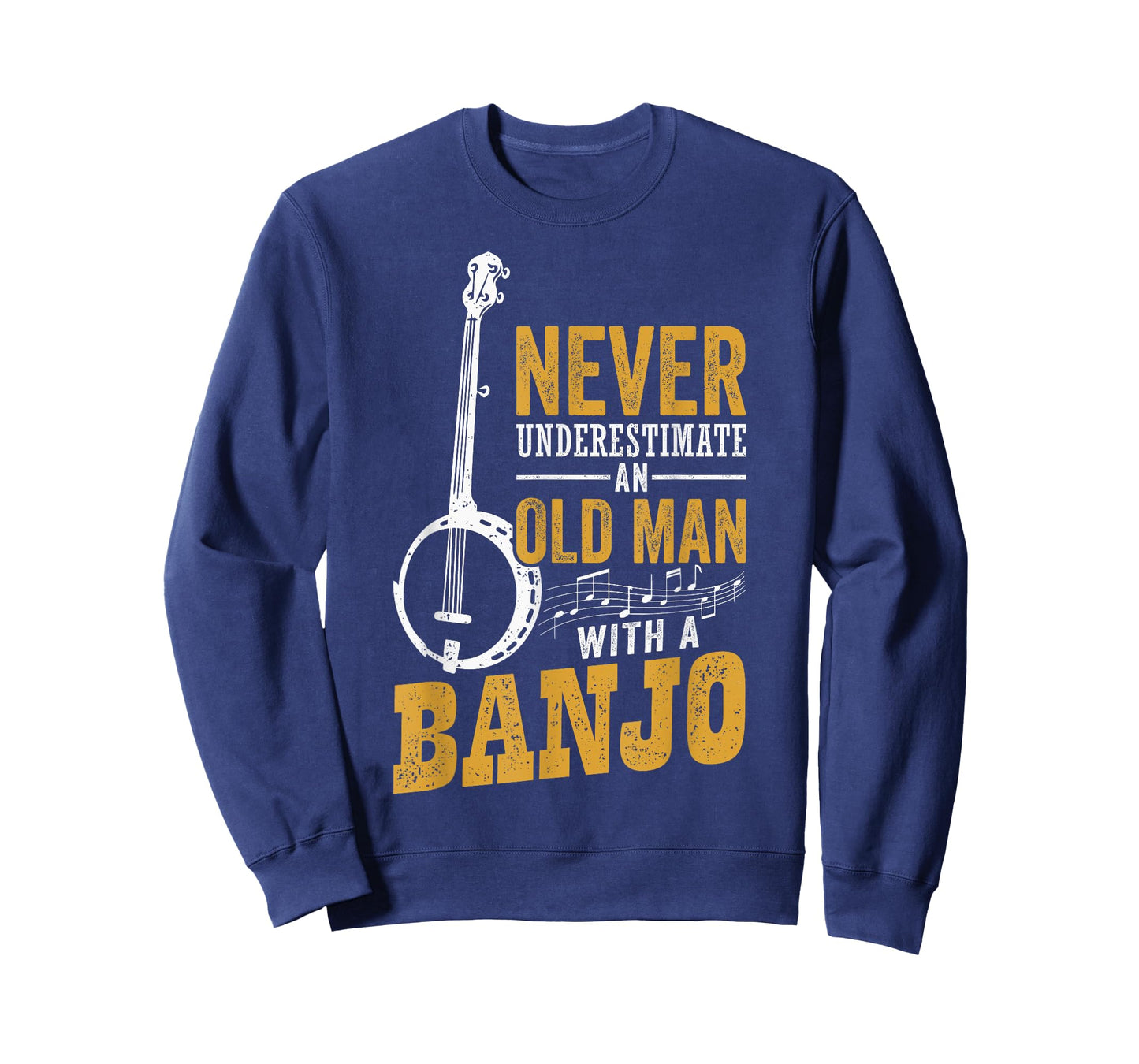 Never Underestimate An Old Man With A Banjo Funny Bluegrass T-Shirt