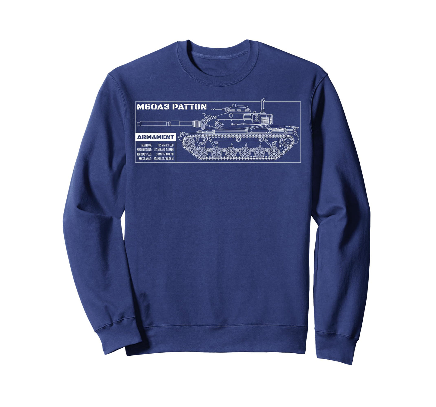 M60 A3 Patton Tank Blueprint Infographic T-Shirt