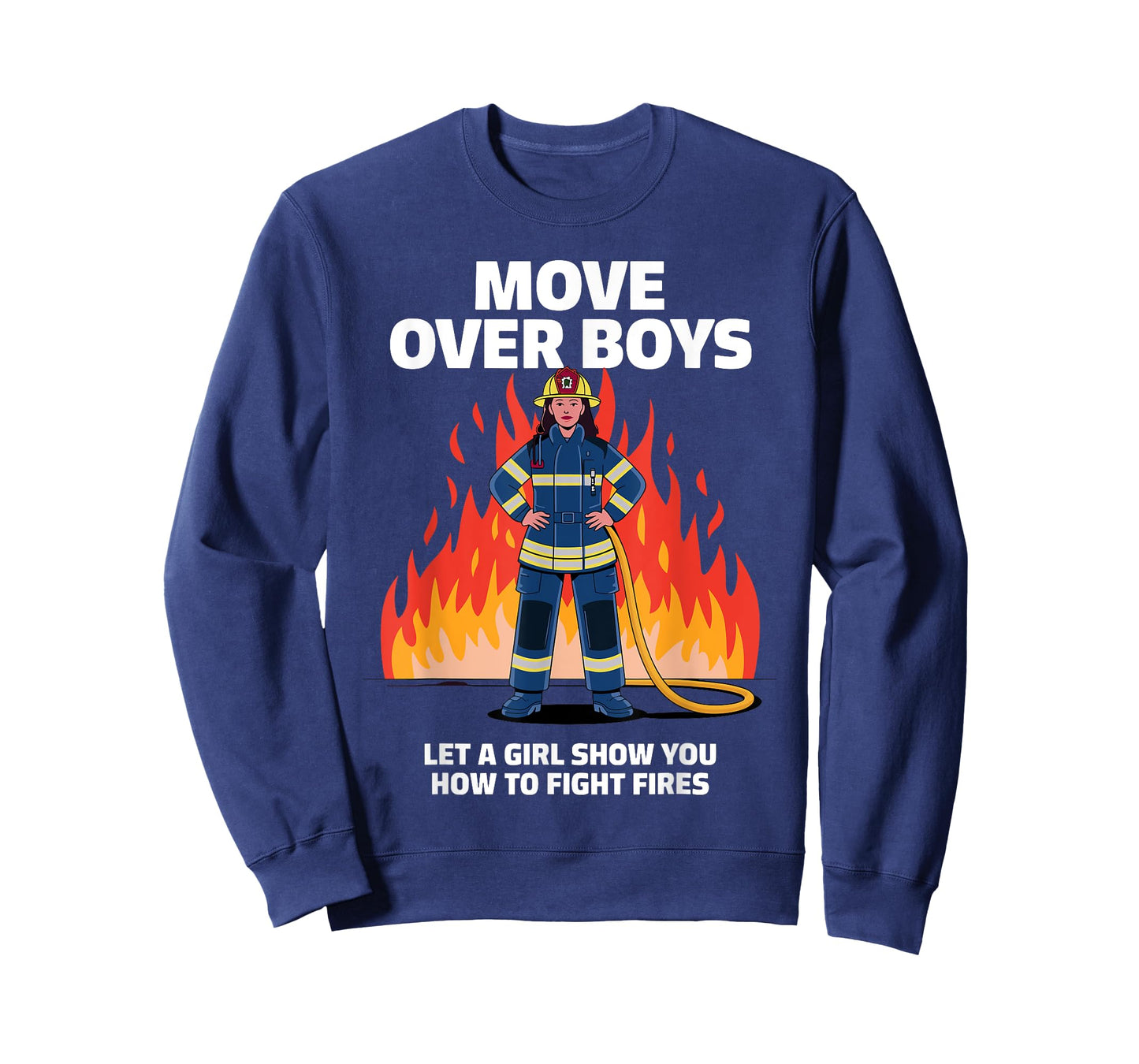 Funny Firefighter Art for Women Girls Fire Fighter Firewoman T-Shirt