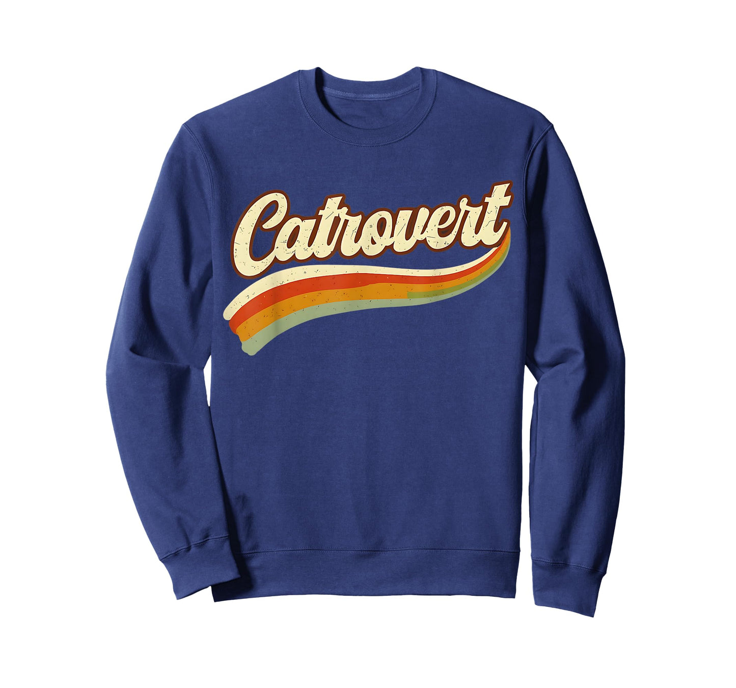 Retro Catrovert Cool Vintage Tees for Introverts Cat Parents T-Shirt