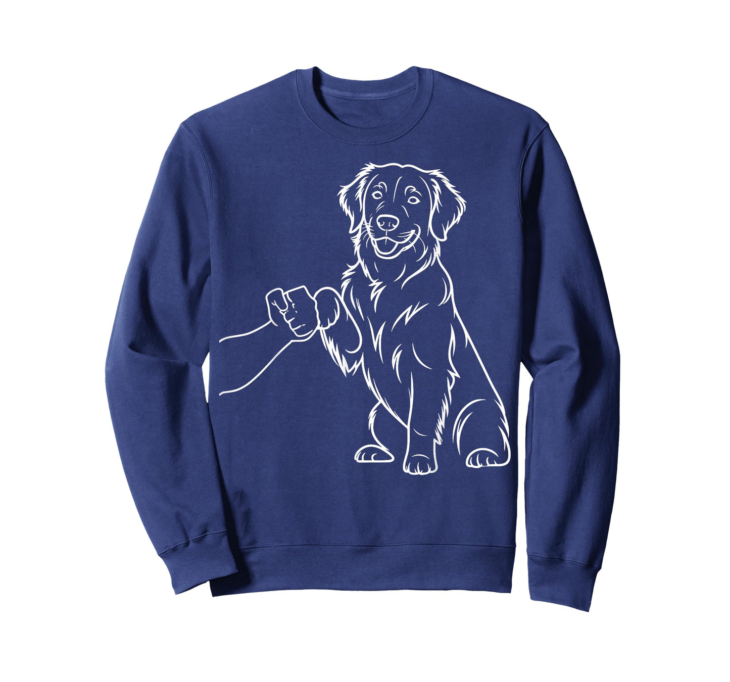 Human and Dog Paw Fist Bump Dog Lover Golden Retriever T-Shirt