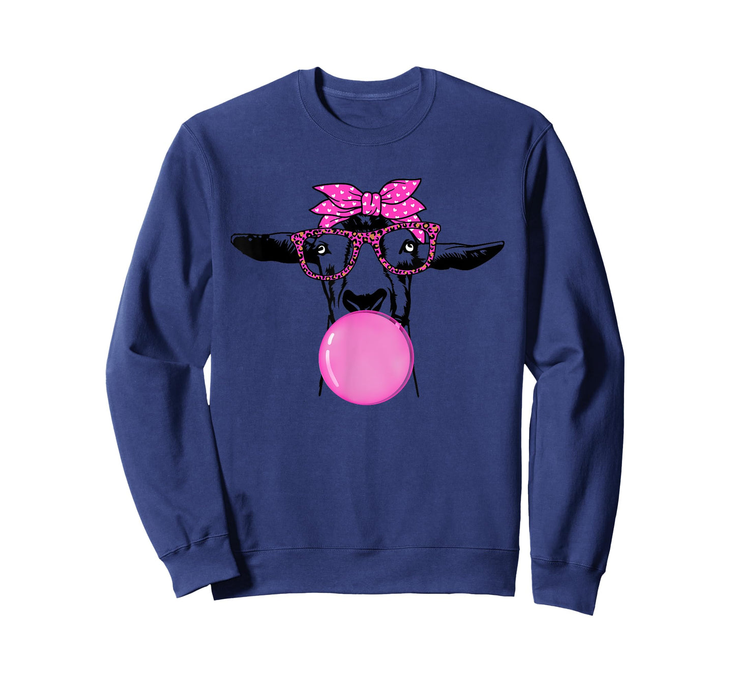 funny goat with bubble gum bandana glasses T-Shirt