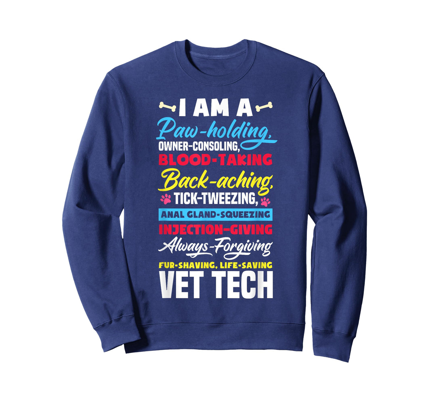 Vet Tech Paw Holding Funny Veterinary Technician T-Shirt
