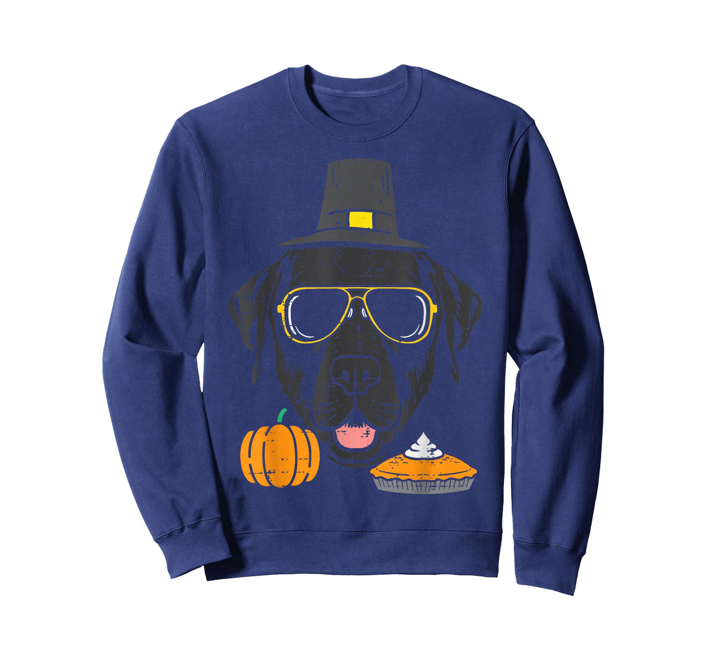 Pilgrim Black Labrador Cute Thanksgiving Dog Men Women Kids T-Shirt