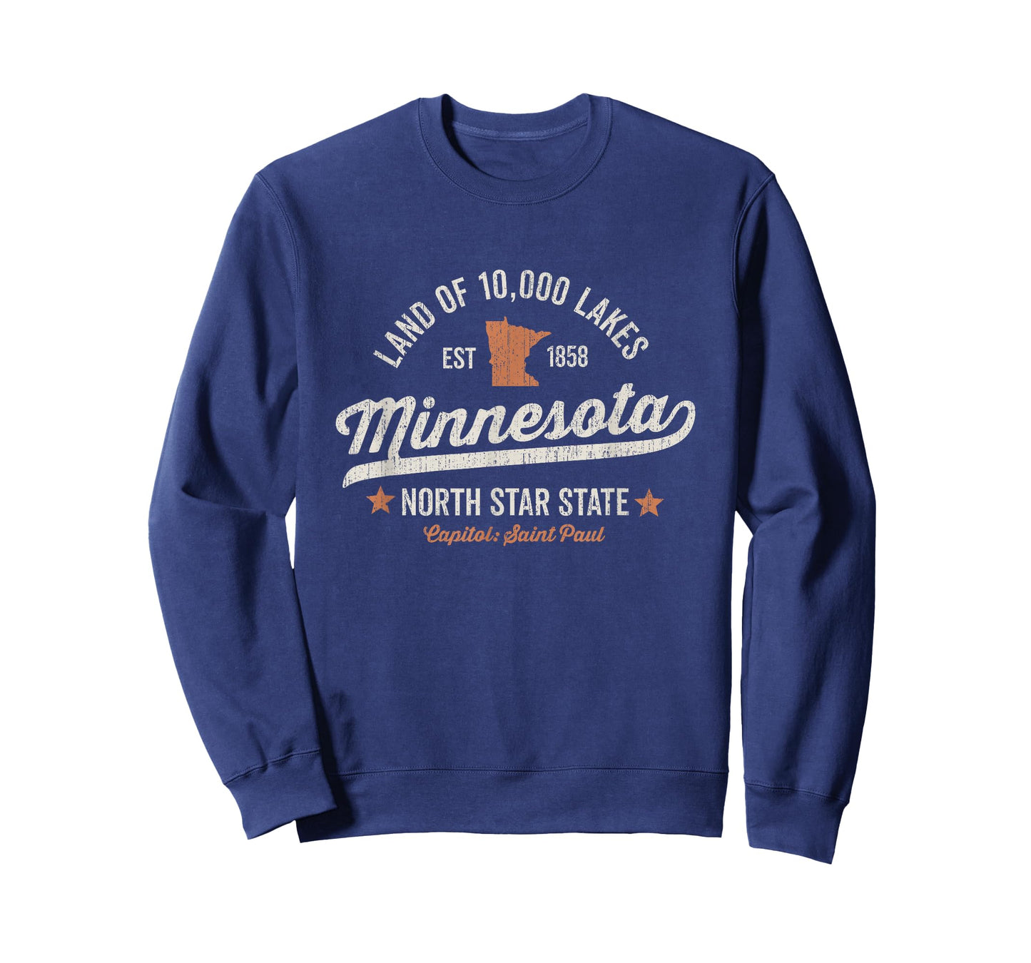 Minnesota Vintage Sports Design North Star State Rough T-Shirt