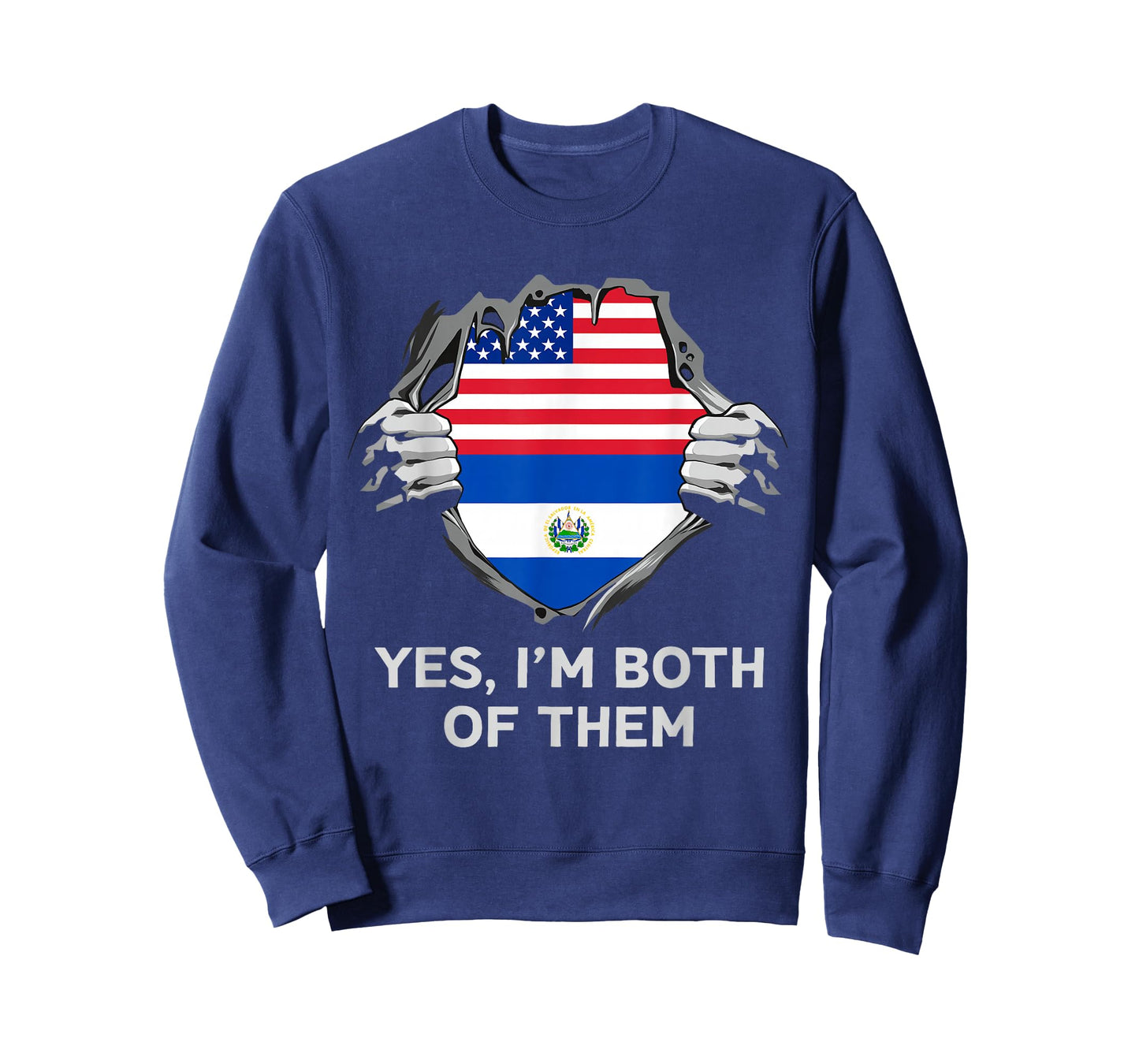 Half American Half Salvadoran USA El Salvador Flag T-Shirt