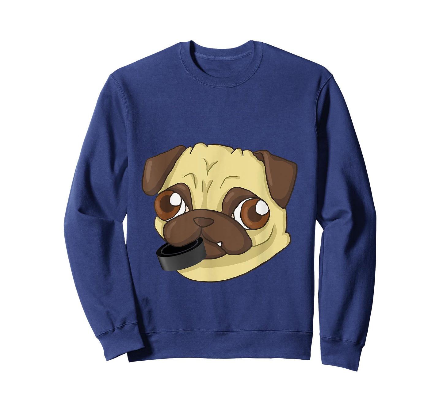 Funny Dog Hockey Lover Hockey Puck Pug T-Shirt