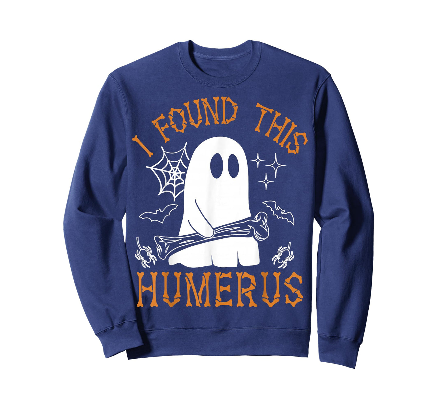 I Found This Humerus Funny Halloween Ghost Skeleton Womens T-Shirt