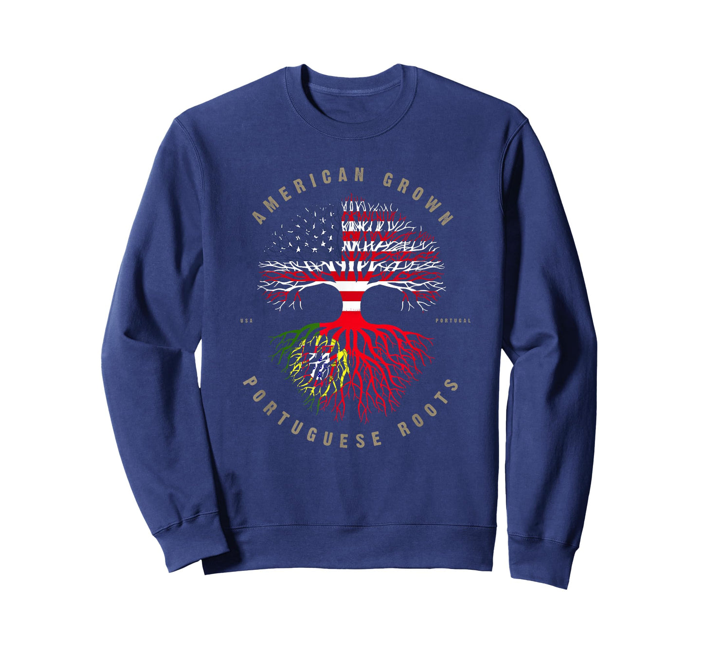 American Grown Portuguese Roots Portugal Flag T-Shirt