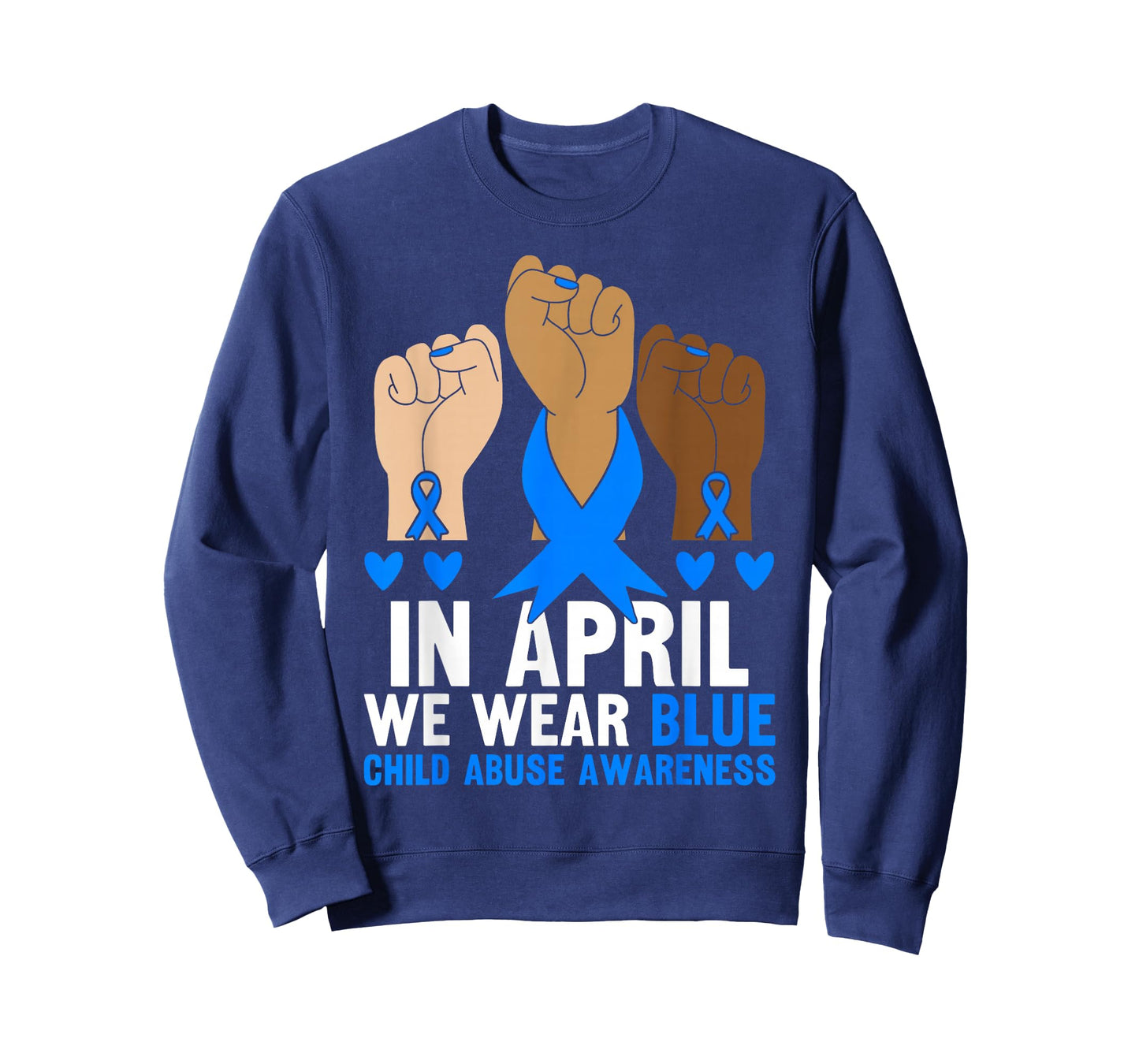 in April We Wear Blue Child Abuse Awareness Kids Abus T-Shirt