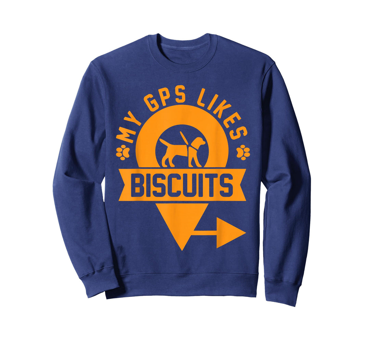 My GPS Likes Biscuits Funny Blind Service Animal Guide Dog T-Shirt