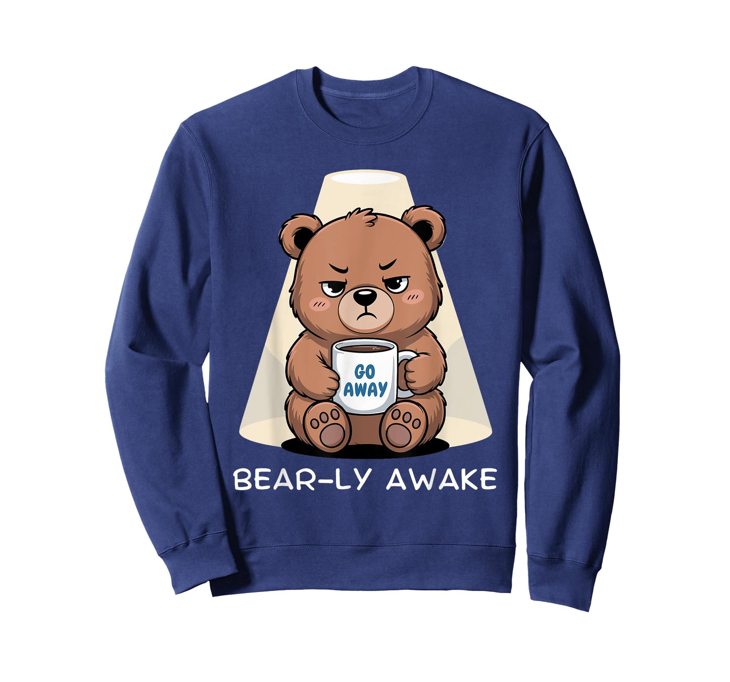 Bear-ly Awake Grumpy Sarcastic Morning Person Coffee Humor T-Shirt