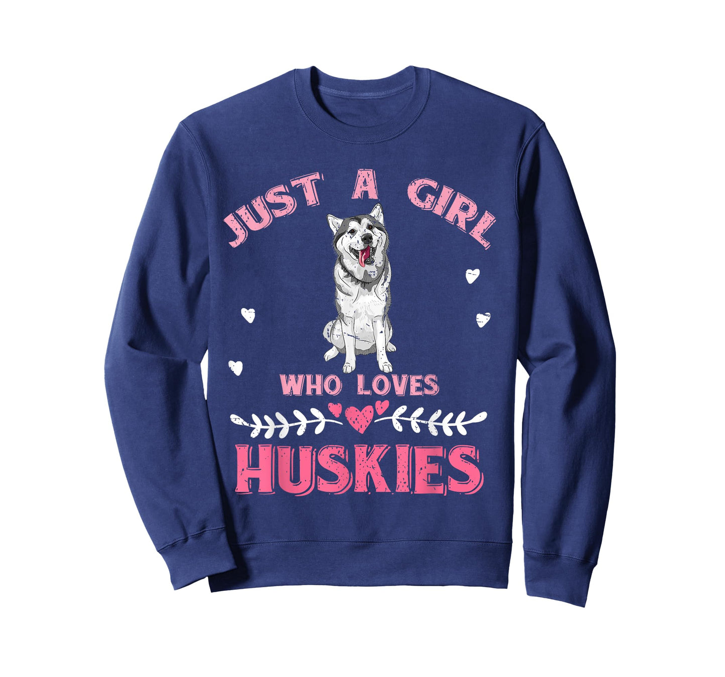 Just A Girl Who Loves Huskies Dog Lover Women Girls Husky T-Shirt