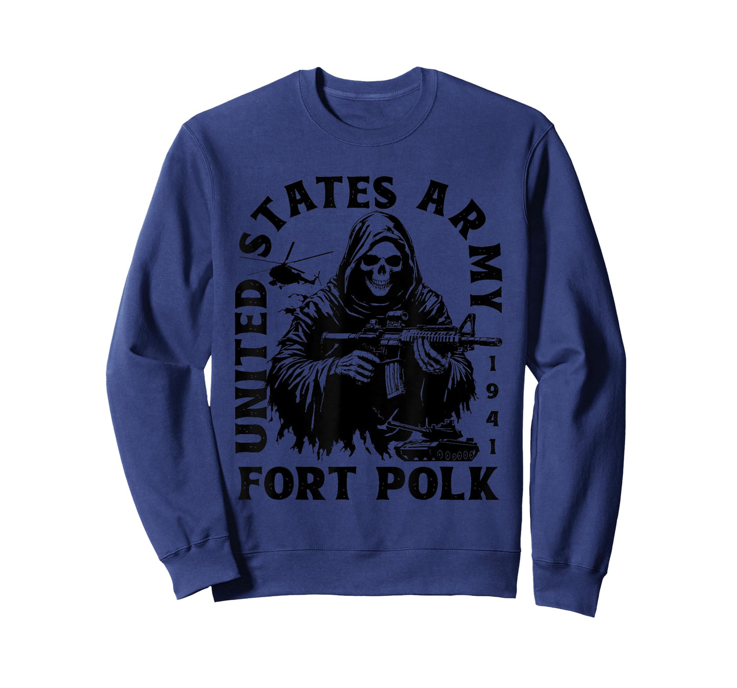 Fort Polk Louisiana LA US Military Base Veteran T-Shirt - Unisex-Adults, Grey, Small, Short Sleeve, Modern, Letter Print, Military, Training, T-Shirt