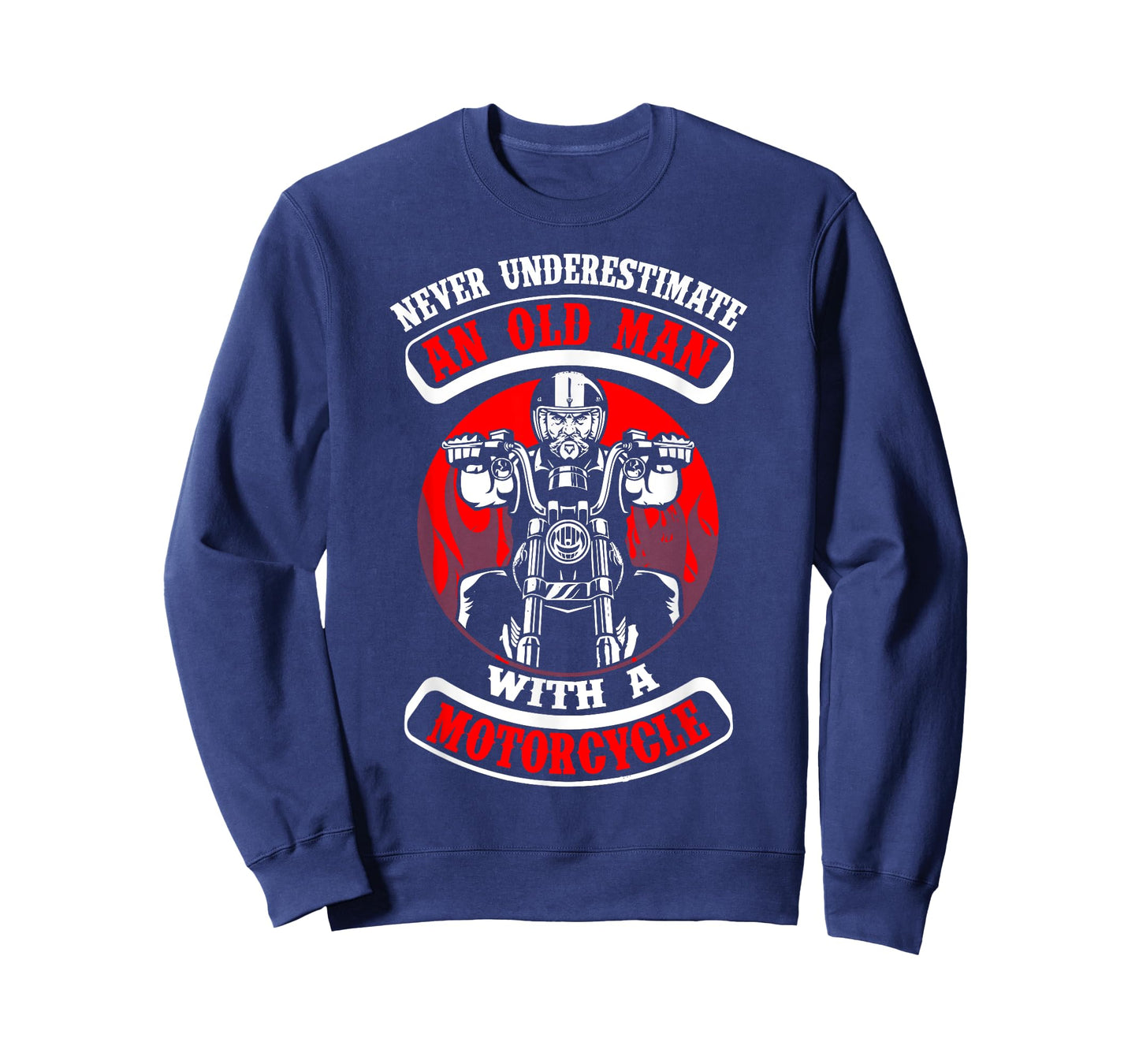Never Underestimate An Old Man With A Motorcycle T-Shirt