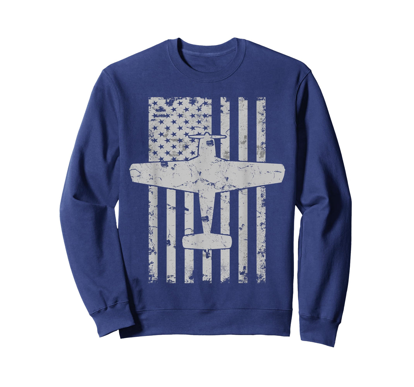 Bonanza Airplane Patriotic Distressed Flag Pilot Women Kids Men T-Shirt