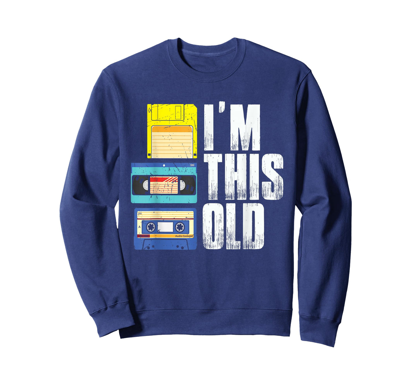 I'm This Old Retro Vintage Cassette Tape Floppy Disk & VHS T-Shirt