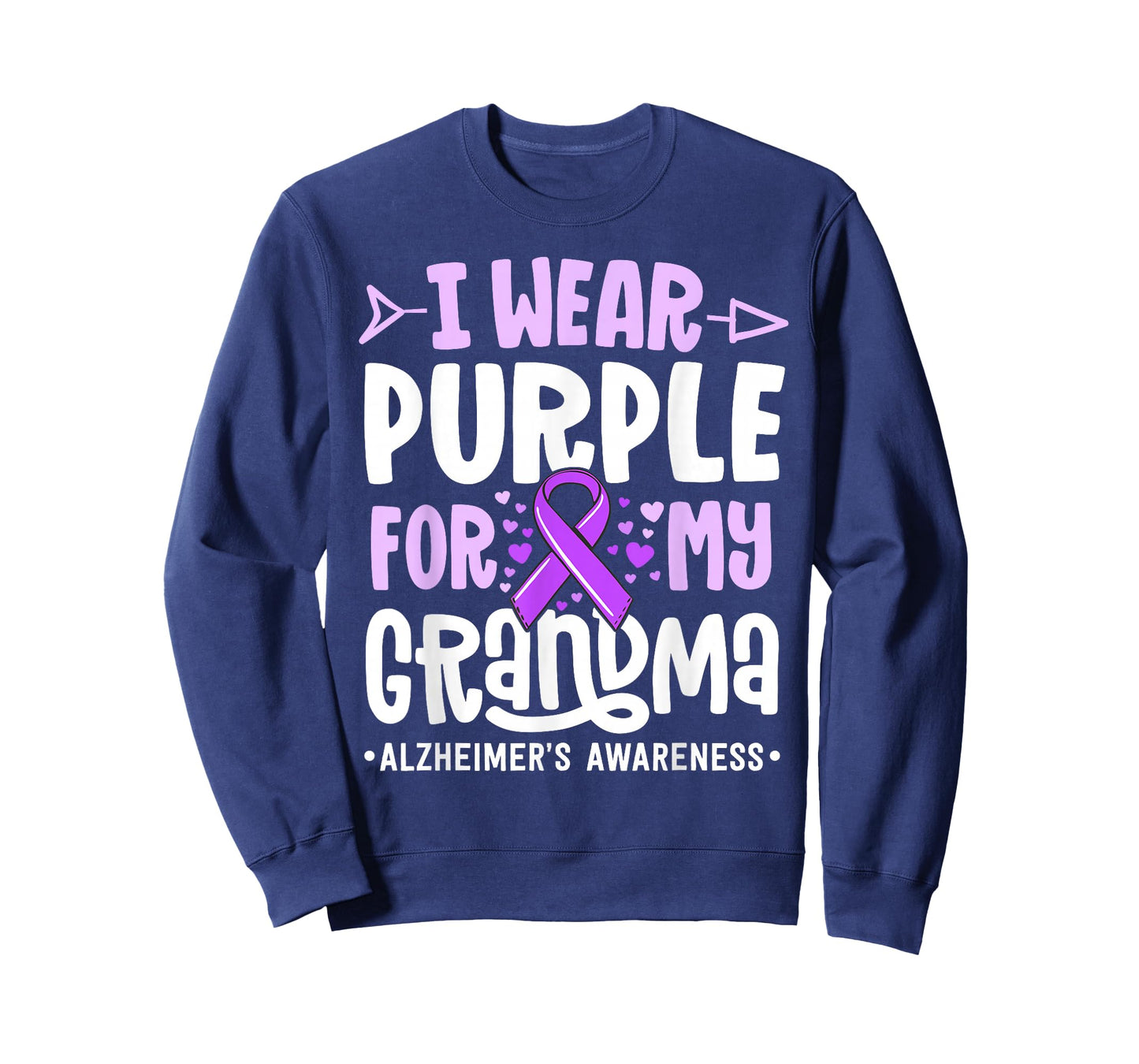 I Wear Purple For My Grandma Alzheimers Family Awareness T-Shirt