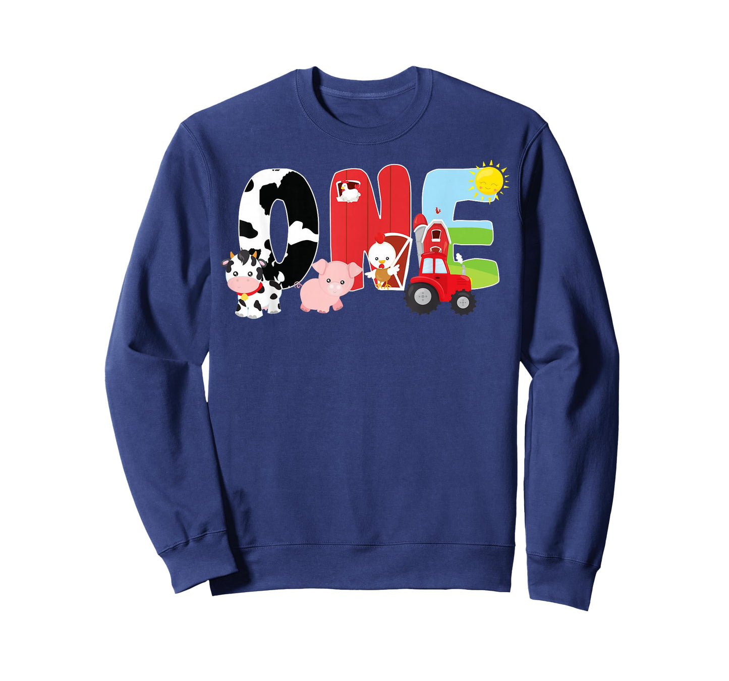 Farm Animals 1st Birthday Barnyard 1 Year Old Baby Birthday T-Shirt
