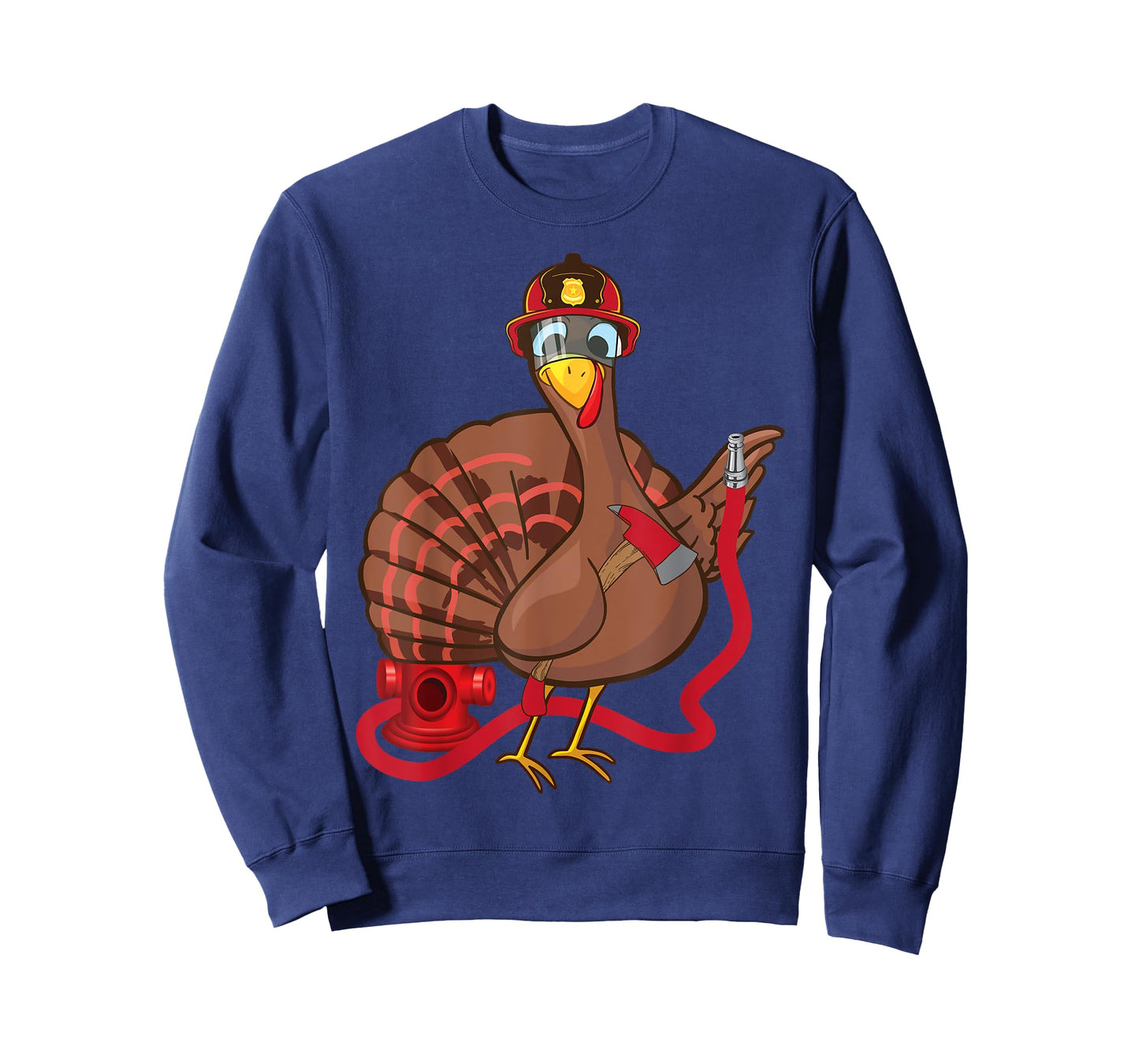 Thanksgiving Firefighter Turkey - Funny Feast Day Gift T-Shirt
